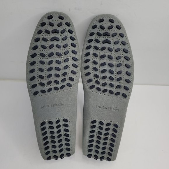 Lacoste Concours 18 SRM Men\'s Suede Grey Slip On Shoes 26024 US Size 9.5 NIB main image 9